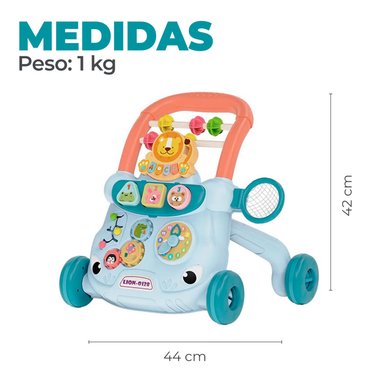 CAMINADORA BEBE CORREPASILLO MUSICAL INTERACTIVO -CELESTE - 2