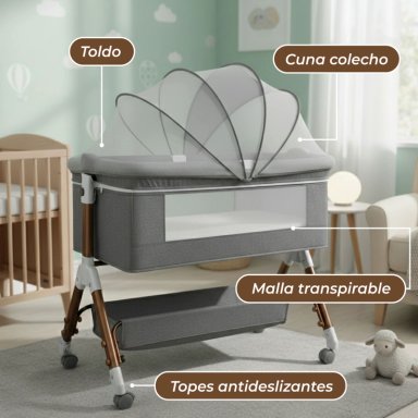 CUNA COLECHO MOISES BEBE MECEDORA CON MUDADOR - 6