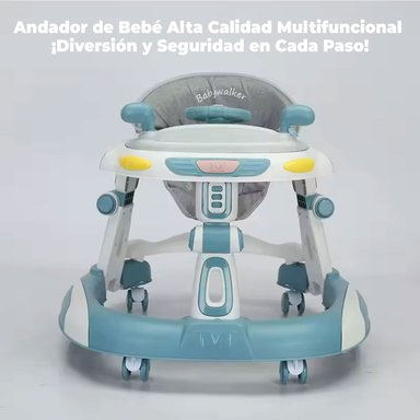 ANDADOR CAMINADORA BEBE PLEGABLE AUTITO CON SONIDO -CELESTE - 5