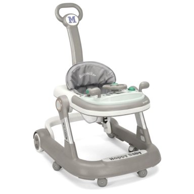 ANDADOR CAMINADORA AUTITO MUSICAL BEBE ANTICAIDA STYLISH - GRIS - 1