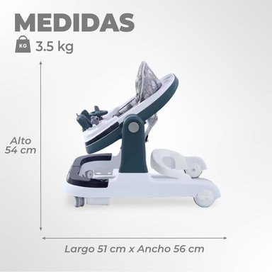 ANDADOR CAMINADORA CAMION MUSICAL BEBE ANTICAIDA STYLISH -AZUL - 3