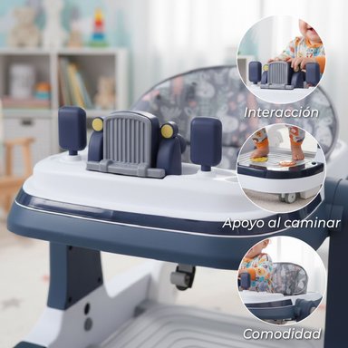 ANDADOR CAMINADORA CAMION MUSICAL BEBE ANTICAIDA STYLISH -AZUL - 4