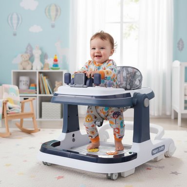 ANDADOR CAMINADORA CAMION MUSICAL BEBE ANTICAIDA STYLISH -AZUL - 5