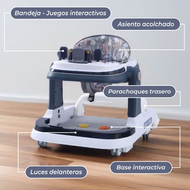 ANDADOR CAMINADORA CAMION MUSICAL BEBE ANTICAIDA STYLISH -AZUL - 6