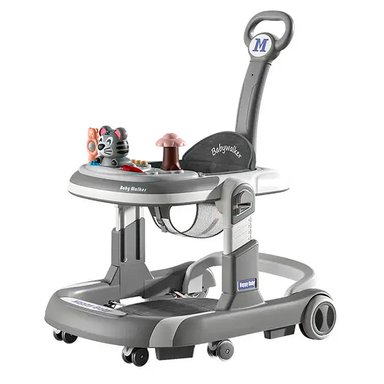 ANDADOR CAMINADORA ALTURA REGULABLE BEBE ANTICAIDA MUSICAL - GRIS - 1