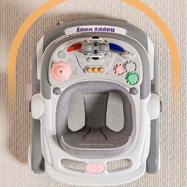 ANDADOR CAMINADORA ALTURA REGULABLE BEBE ANTICAIDA MUSICAL - GRIS - 4