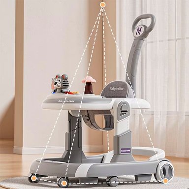 ANDADOR CAMINADORA ALTURA REGULABLE BEBE ANTICAIDA MUSICAL - GRIS - 6