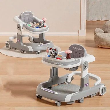 ANDADOR CAMINADORA ALTURA REGULABLE BEBE ANTICAIDA MUSICAL - GRIS - 7