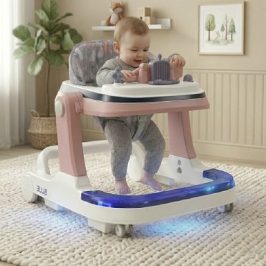 CAMINADORA ANDADOR BEBE CAMION MUSICAL ANTICAIDA STYLISH - ROSA - 5