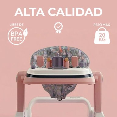 CAMINADORA ANDADOR BEBE CAMION MUSICAL ANTICAIDA STYLISH - ROSA - 7