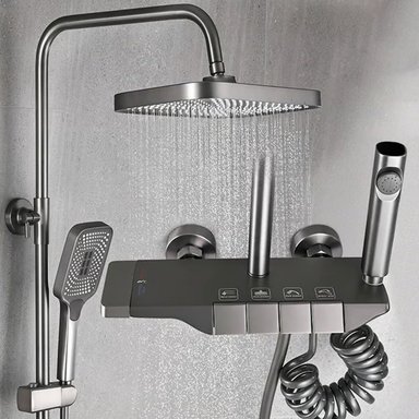 COLUMNA DE DUCHA TRIPLE MODERNA 4 FUNCIONES - 2