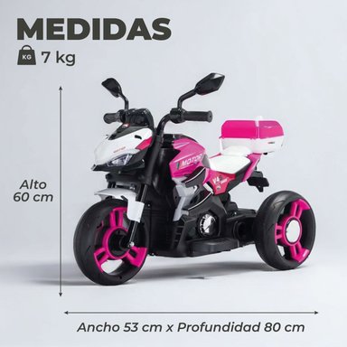 MOTO ELECTRICA NIÑO A BATERIA NITRO ITALY V4 LUZ Y SONIDO - 3