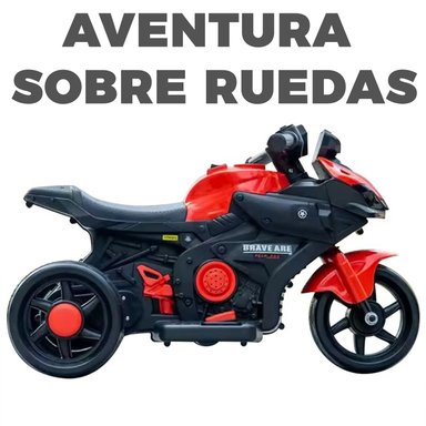 MOTO ELECTRICA INFANTIL 3 RUEDAS CON SONIDO RR BRAVE 6V - 5