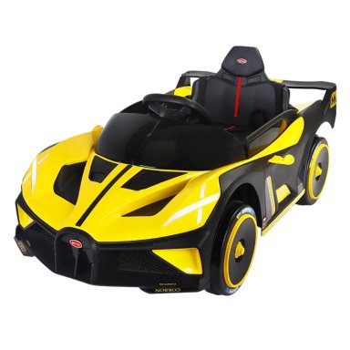 AUTO ELECTRICO DEPORTIVO CON CONTROL REMOTO, LUCES Y SONIDO AMARILLO - 1