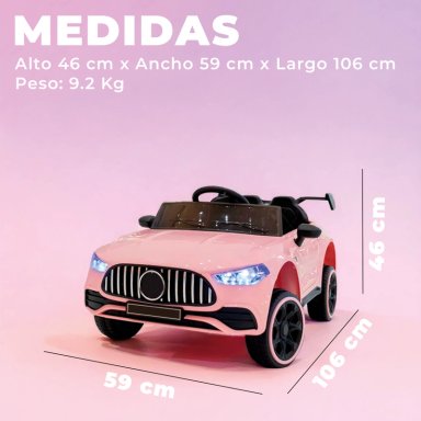 AUTO ELECTRICO MERCEDES CON CONTROL REMOTO LUCES Y SONIDO - 6