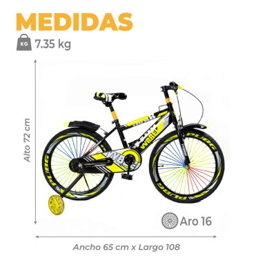 BICICLETA NIÑO INFANTIL MONTAIN BIKE MTB CON RUEDAS ARO 16 - 3