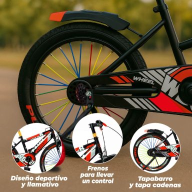 BICICLETA NIÑO INFANTIL MONTAIN BIKE MTB CON RUEDAS ARO 16 - 4