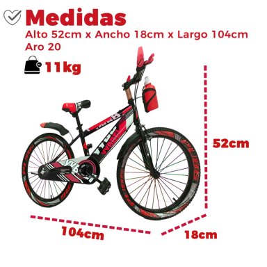 BICICLETA NIÑO INFANTIL MONTAIN BIKE MTB CON RUEDAS ARO 20 - 2