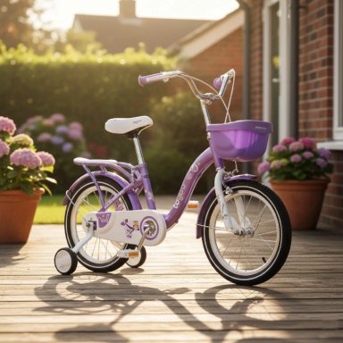 BICICLETA NIÑA INFANTIL DE PASEO PURPLE OWL RUEDITAS ARO 12 - 2