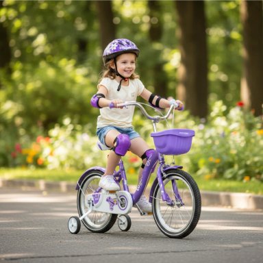 BICICLETA NIÑA INFANTIL DE PASEO PURPLE OWL RUEDITAS ARO 12 - 5