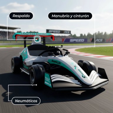 AUTO ELE CTRICO INFANTIL TIPO FORMULA 1 FERRARI - 6