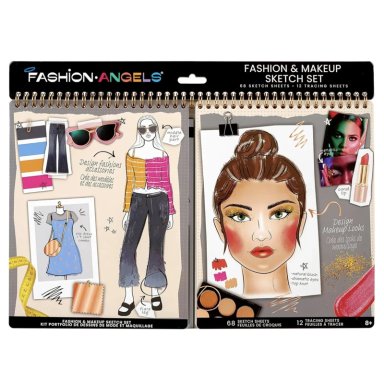 LIBRETA CUADERNO PARA DISEÑAR ROSTRO Y ROPA FASHION ANGELS AGUA - 2
