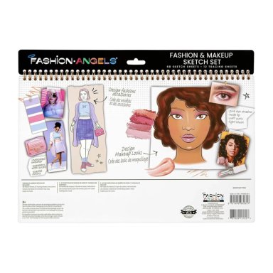 LIBRETA CUADERNO PARA DISEÑAR ROSTRO Y ROPA FASHION ANGELS AGUA - 4