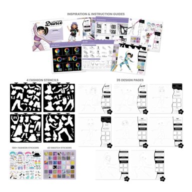 CUADERNO PORTAFOLIO DISEÑAR BAILE STICKERS FASHION ANGELS - 3