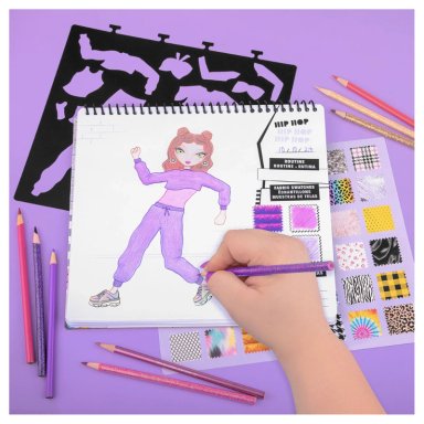 CUADERNO PORTAFOLIO DISEÑAR BAILE STICKERS FASHION ANGELS - 4