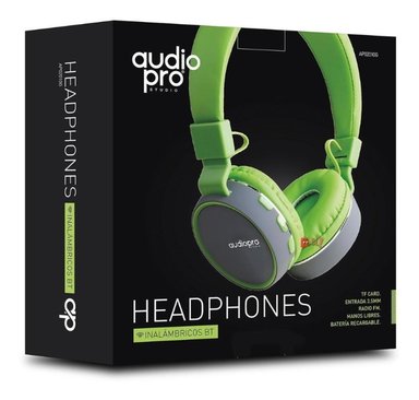 AUDÍFONOS CON CONEXIÓN BLUETOOTH Y AUXILIAR COLOR VERDE - PS - 2