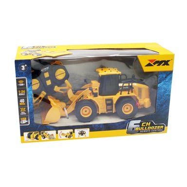 EXCAVADORA JUGUETE PUNTOSTORE AMARILLO RC LUZ Y SONIDO RECARGABLE ESCALA 1:24 - PS - 5