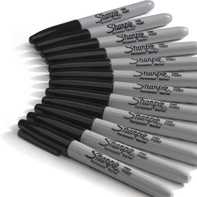 MARCADOR PERMANENTE SHARPIE PUNTA FINA NEGRO CAJA X12+2 - 4