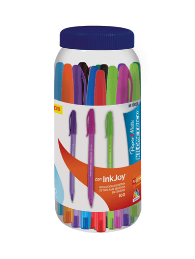 BOLIGRAFO INKJOY 100ST PAPER MATE SURTIDOS CANISTER X40 - 1