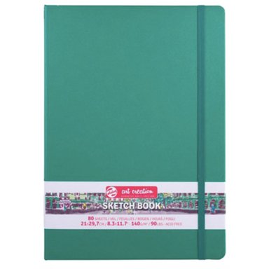 LIBRETA ART CREATION VERDE BOSQUE 21X30CM 140GR 80HJAS. - 1