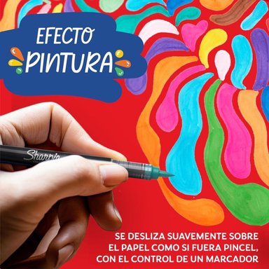 SET 5 MARCADORES ACRILICOS SHARPIE PUNTA PINCEL COLORES - 9