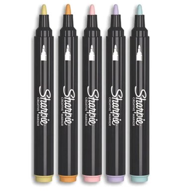 SET 5 MARCADORES SHARPIE ACRYLIC PUNTA REDONDA TONOS PASTEL - 2