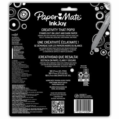 SET 10 LAPICES GEL INKJOY PAPER MATE RETRACTIL PUNTA F 07MM - 5