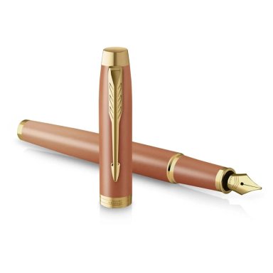 PLUMA PARKER IM WRITING RITUALS ORO ROSA TINTA AZUL PLUMIN M - 1