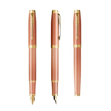 PLUMA PARKER IM WRITING RITUALS ORO ROSA TINTA AZUL PLUMIN M - 3