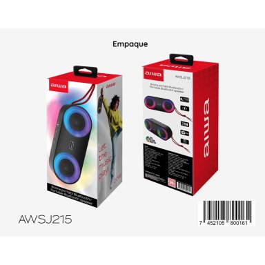 PARLANTE PORTÁTIL BLUETOOTH AIWA 20W IPX5 RADIO FM AW-SJ215 - 9