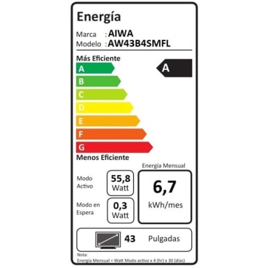 SMART TV AIWA FULL HD 43" - 4