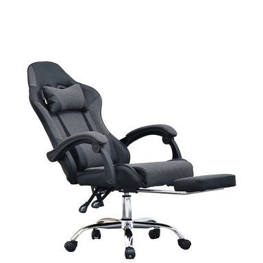 SILLA GAMER ESCRITORIO ERGONOMICA Y RECLINABLE COLOR NEGRO - 1