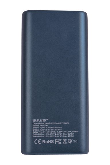 CARGADOR BATERIA EXTERNA POWER BANK 20.000MAH AIWA PAW-400 - 4