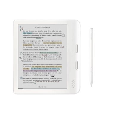 LECTOR E READER KOBO LIBRA COLOUR BLANCO CON LÁPIZ STYLUS 2 BLANCO - 1