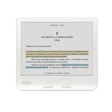 LECTOR E READER KOBO LIBRA COLOUR BLANCO CON FUNDA SLEEPCOVER AMARILLO - 6