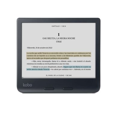 LECTOR E READER KOBO LIBRA COLOUR NEGRO CON FUNDA SLEEPCOVER AMARILLA - 3