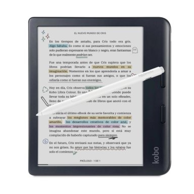 LECTOR E READER KOBO LIBRA COLOUR HD 7' 32GB NEGRO CON LÁPIZ STYLUS 2 BLANCO - 1