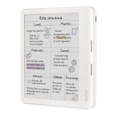 LECTOR E READER KOBO LIBRA COLOUR BLANCO CON FUNDA SLEEPCOVER BEIGE - 3
