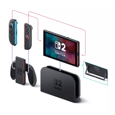 PACK CONSOLA NINTENDO SWITCH 2 NEGRO + JUEGO DONKEY KONG BANANZA - 7