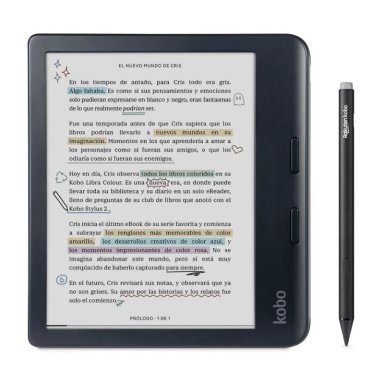 LECTOR E READER KOBO LIBRA COLOUR NEGRO CON LAPIZ STYLUS 2 NEGRO - 1